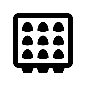 Chicken Egg Tray Dozen Six icon