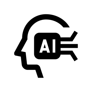 Ai Robot Bot Cyborg Droid Machine Learning Profile Humanoid icon