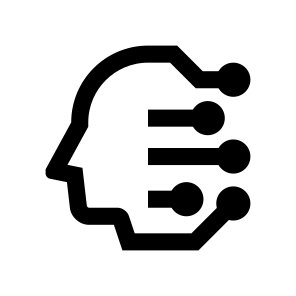 Ai Robot Bot Cyborg Droid Machine Learning Profile Humanoid Two icon