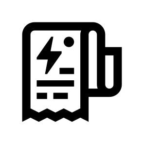 Electricity Bill Payment Order Invoice Utility icon