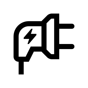 Electricity Electric Cable Wire Plug Socket Lightning Power Two icon