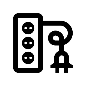 Electricity Extension Cord Electric Socket Electrical Wire Power Plug Energy Connection Connector Multiple Charger icon