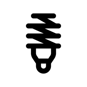 Electricity Lightbulb Light Led Energy Saver Saving Lamp icon