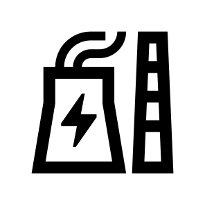 Electricity Nuclear Power Plant Energy Factory Lightning icon