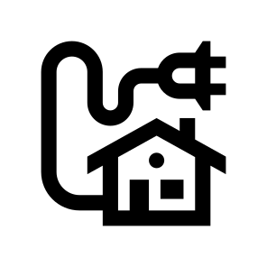 Electricity Power Supply House Electrical Wire Utility Cable Electric icon