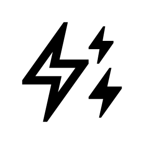 Electricity Voltage Lightning Energy Lightnings Speed Fast Two icon