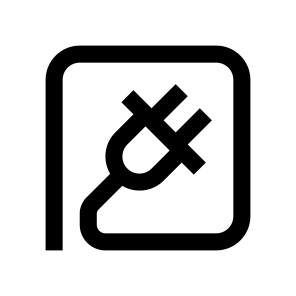 Workplace Electrical Plug Cable Cord Electricity Two icon