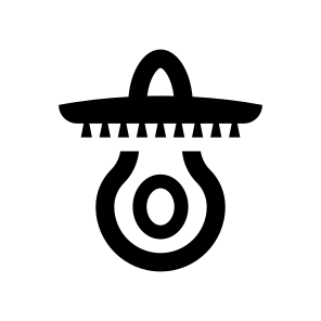 Avocado Sombrero Mexican Hat Cinco De Mayo Two Three icon