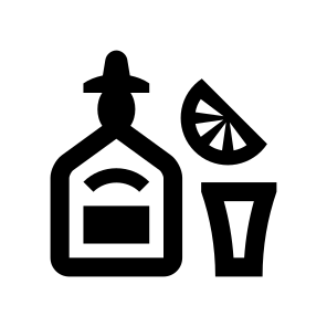 Tequila Bottle Bar Shot Flame Alcohol Spirit Liquor Mexico Lime icon