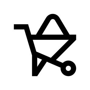 Barrow Wheel Construction Icon Symbol icon