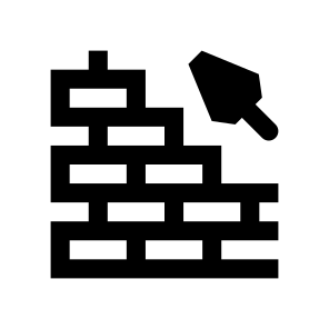 Construction Brickwork Bricks Mason Bricklayer Trowel icon