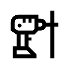 Construction Drill Wall Drilling Icon icon