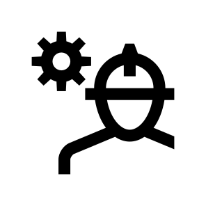 Construction Engineer Builder Man Icon icon