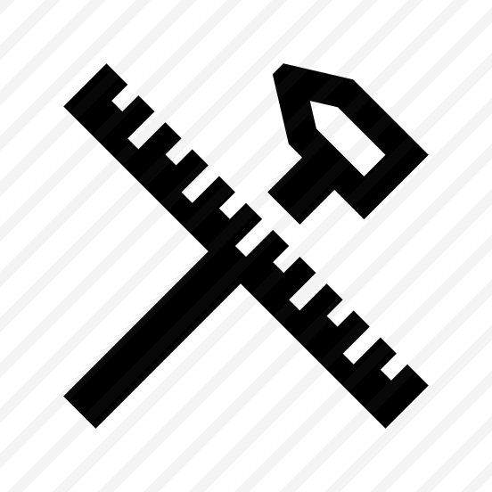 Construction Hammer Ruler Tools Icon preview