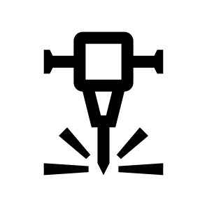 Construction Jackhammer Drilling Icon Symbol icon