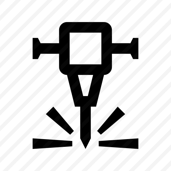 Construction Jackhammer Drilling Icon Symbol preview