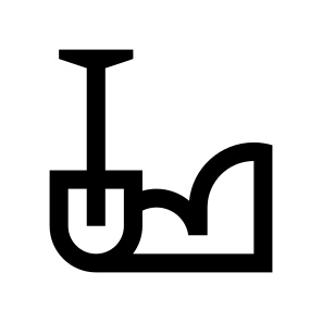 Construction Shovel Digging One Icon icon