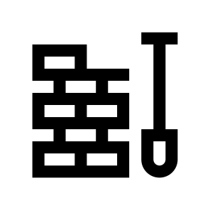 Construction Wall Shovel Icon Symbol icon