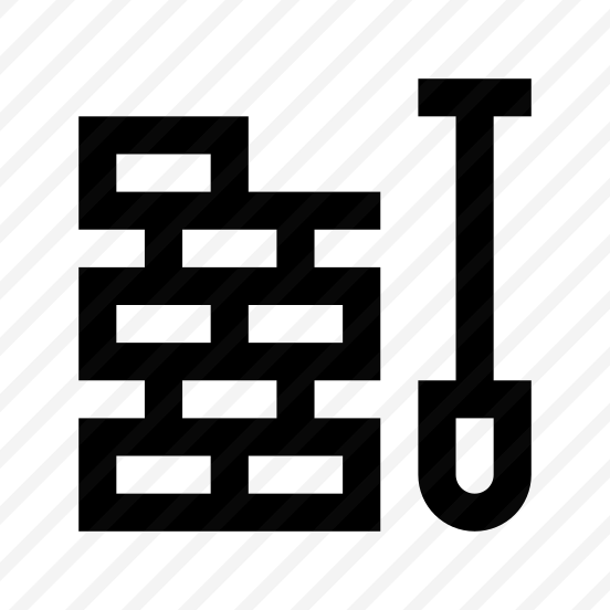 Construction Wall Shovel Icon Symbol preview
