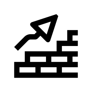 Construction Wall Trowel Icon Symbol icon