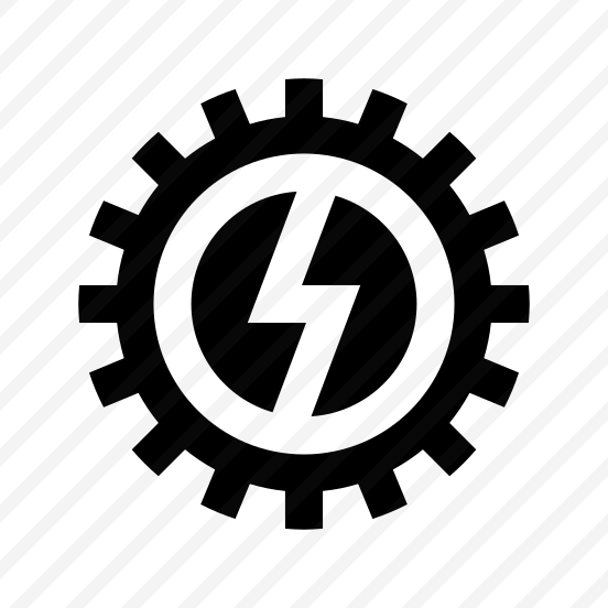 Gear Electricity Icon Symbol Vector preview
