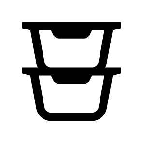 Dinnerware Food Container Plastic Box One Crockery Tableware Dish icon