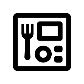 Dinnerware Tray Fork Food Crockery Tableware Dish icon