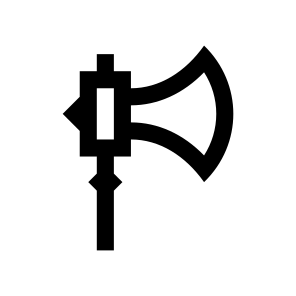 Axe Ancient Ax Poleaxe Steel Arms Weapon Three icon