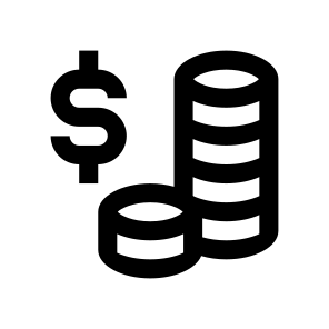 Coins Dollar Icon Symbol Vector icon