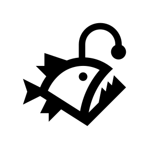 Animal Angler Fish Line Icon icon