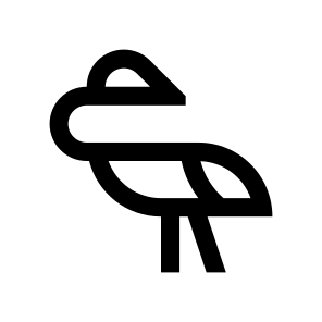 Animal Bird Flamingo Line Icon icon