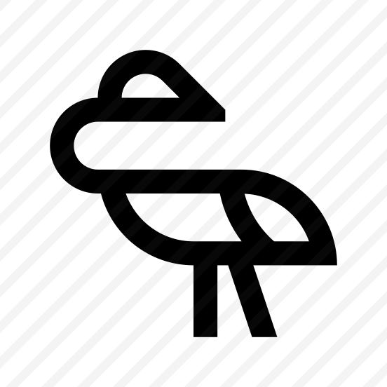 Animal Bird Flamingo Line Icon preview