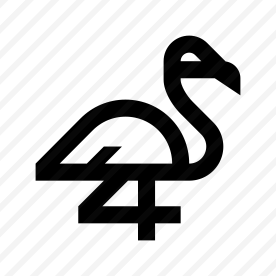 Animal Flamingo Pink Bird Line preview