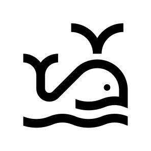 Animal Whale Cachalot Three Line icon
