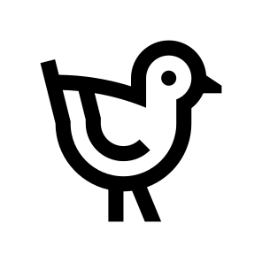 Bird Two Icon Symbol Vector icon