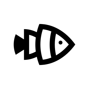 Fish Two Icon Symbol Vector icon