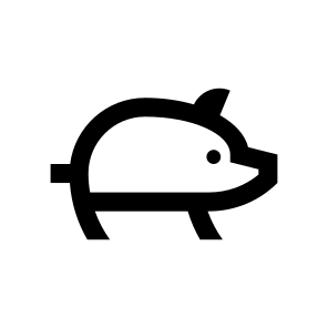 Pig Piggy Icon Symbol Vector icon