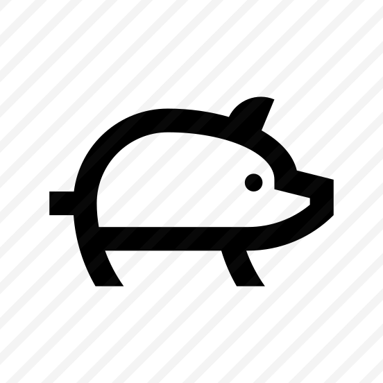Pig Piggy Icon Symbol Vector preview