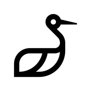 Stork Two Icon Symbol Vector icon