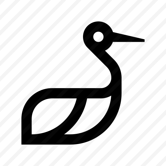 Stork Two Icon Symbol Vector preview