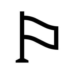 Flag Banner Flagpole Five Line icon