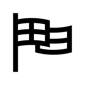 Flag Banner Flagpole Four Line icon