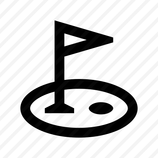 Flag Banner Flagpole Golf Hole Game Line preview