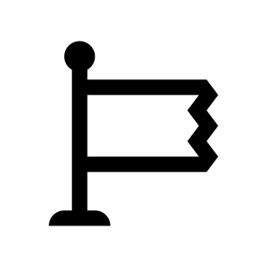Flag Banner Flagpole Nine Line icon