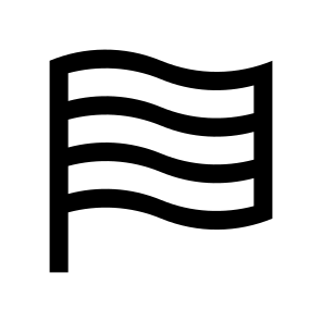 Flag Three Line Icon Symbol icon