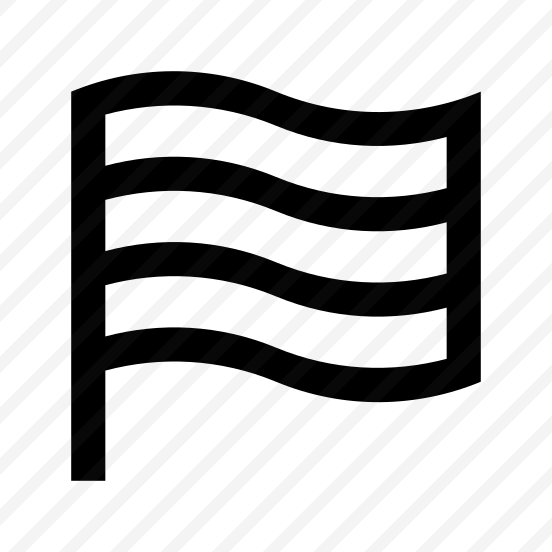 Flag Three Line Icon Symbol preview