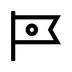 Flag Two Icon Symbol Vector icon