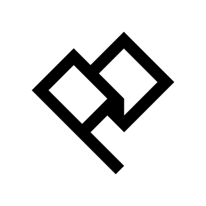 Flag Two Line Icon Symbol icon
