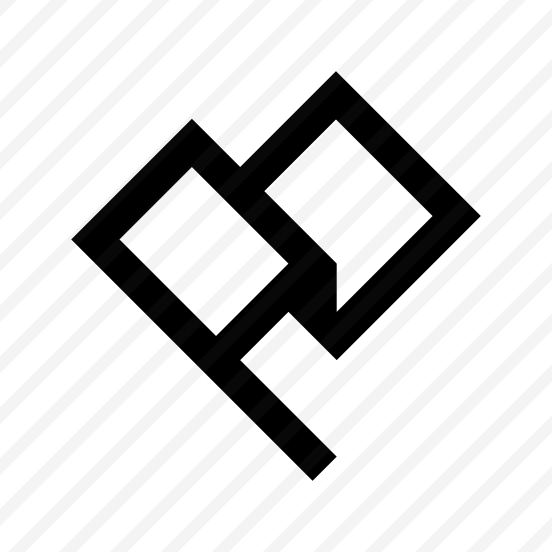 Flag Two Line Icon Symbol preview