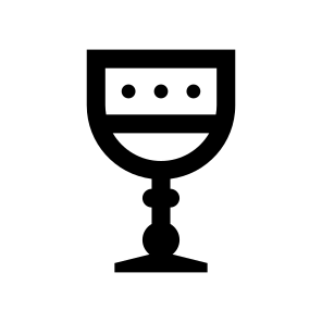 Easter Bowl Cup Goblet Wine Glass Two Line icon